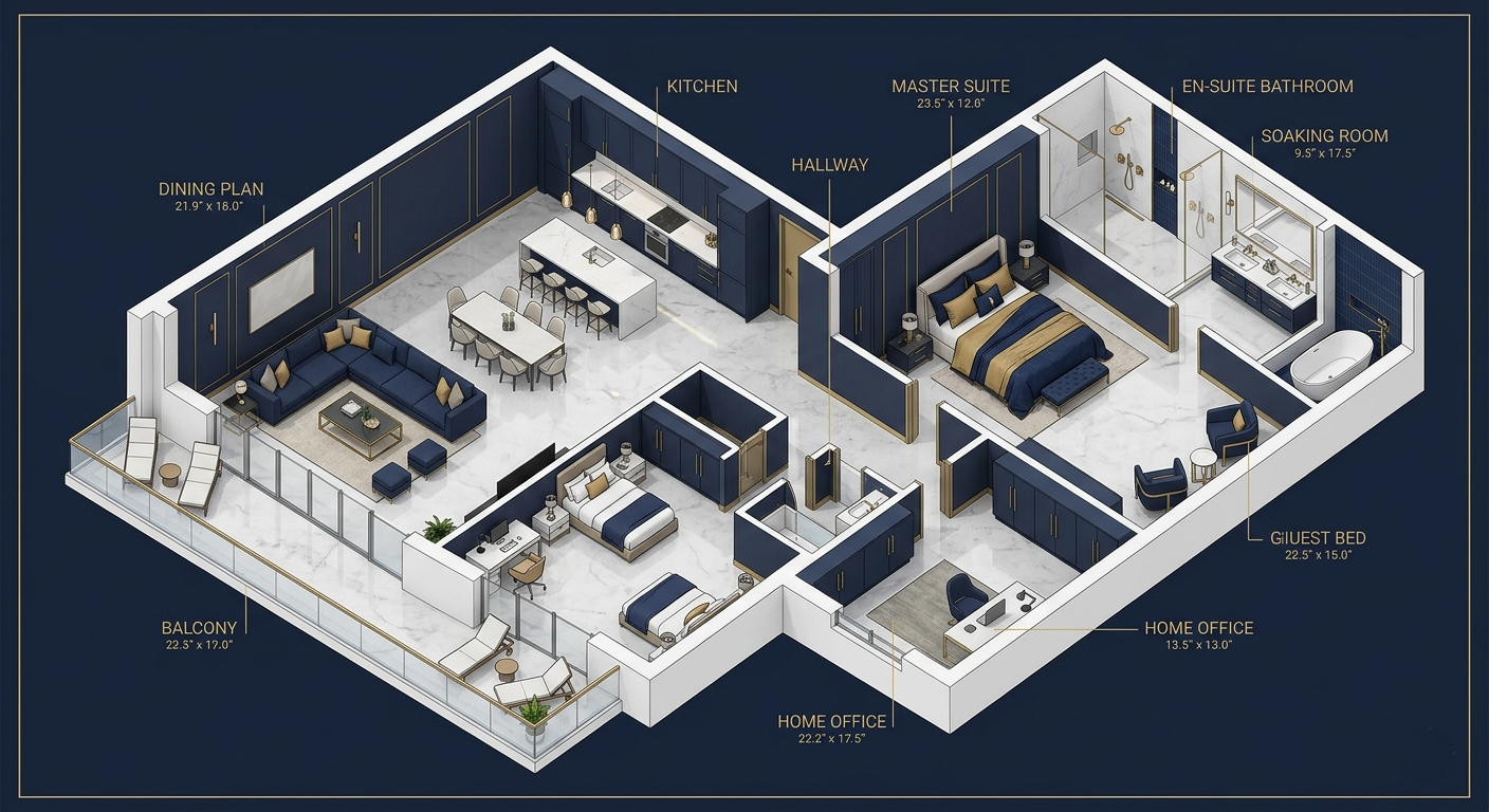 Precision floor plan layouts